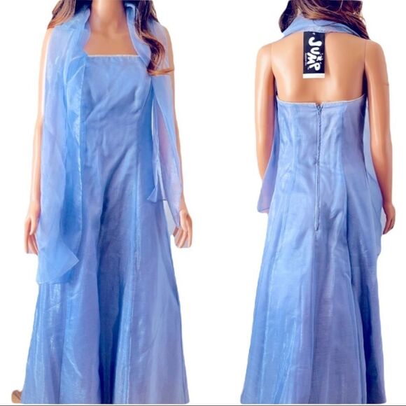 NWT JUMP 2pc BLUE Strapless Long Gown SIZE 10 - Picture 1 of 12